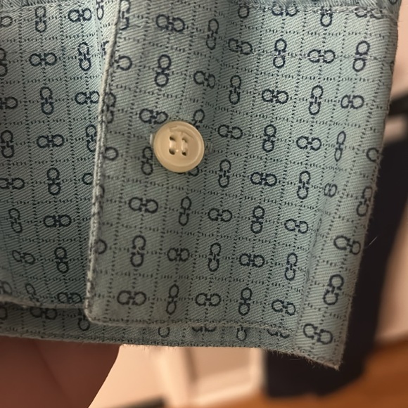 Vintage men’s salvatore ferragamo cotton button up dress shirt - Picture 13 of 13